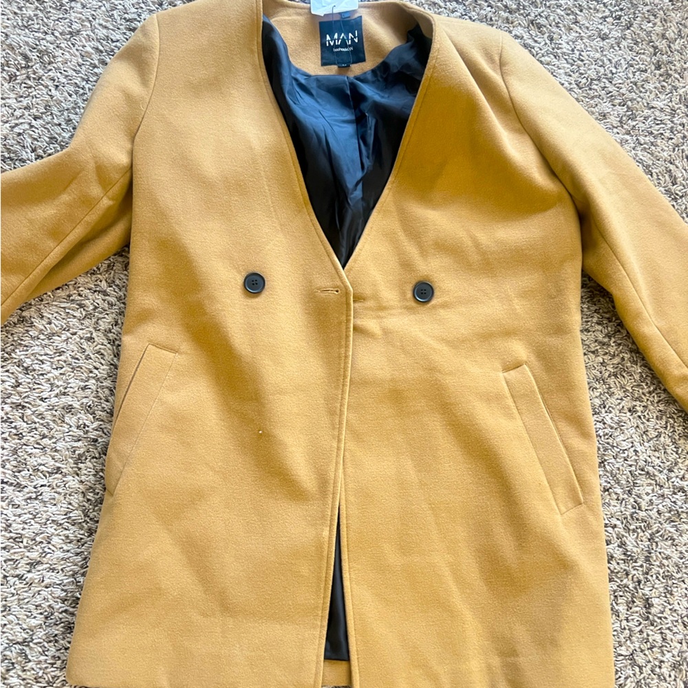 Boohooman Collarless jacket